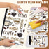 POIUBLE Counter 11.8 19.7 Inch Coffee Cute Doodle Dish Drying Mat for Kitchen Coffee Bar Mat Hide Stain Absorbent