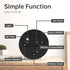 Analog Alarm Clock, 4 inch Super Silent Non-Ticking Clock with Night Light, Battery Operated, Cream Decor for Bedroom