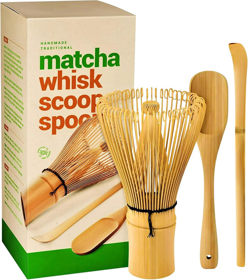 Bamboo Matcha Blender Set, Includes Matcha Whisk and Accessories for Tea Preparation