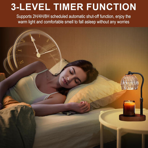 SunnySam Dimmer, Gifts(2 Bulbs) Candle Warmer Lamp with Timer & Wax Melt Warmer for Jar Candles,Home Decor Desk Lamp