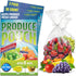 30-Pack Reusable Produce Bags for Refrigerator, Keeps Fruits, Vegetables & Herbs Fresh Longer