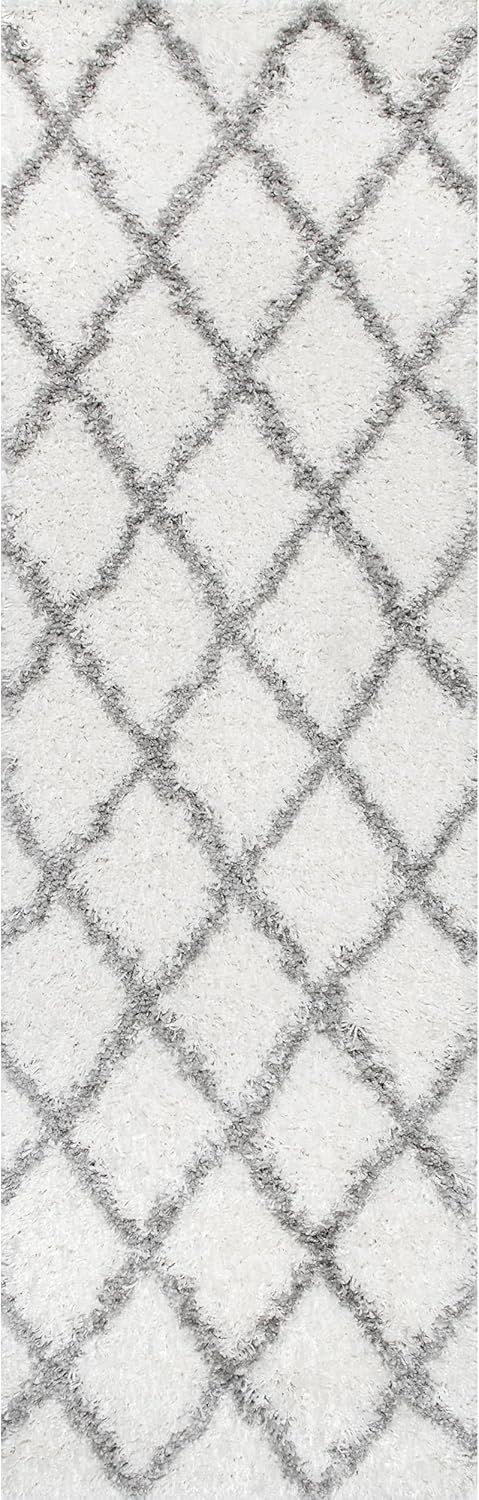 nuLOOM Tess Moroccan Shag Area Rug - 2x6 Runner Shag Rug for Living Room