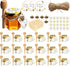 Adabocute 20 Pack Mini Honey Jars with Dipper - Perfect for Baby