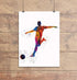 Male Soccer Player Abstract Sport Wall Art Print 11x14 for Teen Boy Bedroom Decor