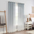 ECLIPSE Ines Printed Ombre Textured Light Filtering Grommet Window Curtains for Bedroom (2 Panels), Aqua 52 in x 84 in