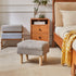 15.75" UHBD023G YMYNY Small Foot Stool Ottoman, Footrest with Sponge Soft Padded Seat, Cotton-Linen Blend Fabric
