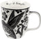 Karma Gifts 16 oz Black and White Boho Mug - Hummingbird, Cute Ceramic Coffee Mug for Women and Men