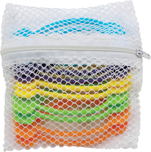 HIC Kitchen Stretch and Twist Silicone Bag Ties, Set of 10 with Storage Bag, Reusable Food Sealing Clips