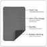Ultra Thin Dark Grey Bath Mat, Rubber Bath Rugs for Bathroom, Quick Dry, Washable, Super Absorbent 17''x27''