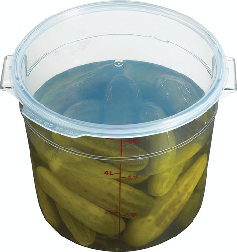 Cambro Food Storage Container, Round Series, 6 QT, Commercial Grade for Food Prep