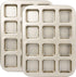 Beasea Brownie Pan with Dividers, 2 Set Gold All Edges Square Cupcake Pans, 12 Mini Cavity Non Stick Baking Mold