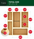 ROYAL CRAFT WOOD 5-Piece Bamboo Drawer Organizer Set - Multi-Use Storage Trays for Kitchen, Bathroom, Office, Makeup &