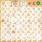 Konsait 50Pack Cake Stencil Templates, Reusable Baking Tools for Cake Cookies, Coffee Decorating Molds