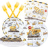 Celee Construction Birthday Party Decorations Set - Construction Party Decorations, Plates, Napkins, and