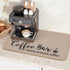 Dish Drying Mat, 16"x24" Absorbent Coffee Bar Mat for Countertops, Coffee Cup Pattern for Kitchen Counter Coffee Maker