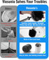 Set Ceramic Toilet Brush & Holder - Freestanding Deep-Cleaning Toilet Bowl Cleaner Brush, Stainless Steel Handle, Small