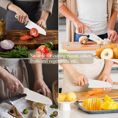 2 PCS Nylon Knife Safe for Kids, Professional Lettuce Knife for Real Cooking, Heat-resistant Plastic Knife