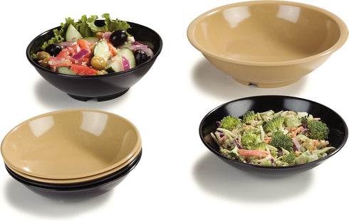 Carlisle FoodService Products 800B03 Melamine Salad Bowl, 27 oz, Black