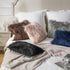 Phantoscope Pack of 2 Faux Fur Solid Throw Pillow Covers, Navy Blue, 18 x 18 Inches