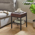 16.34 inches LG-60Z IBUYKE Square Stool with Adjustable Feet and Storage Space, Footrest Chair,Multi-Use as Small Side
