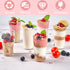 50 Pack 3 oz TOFLEN Round Mini Dessert Cups with Spoons Clear Plastic Dessert Shooter Cups for for Party, Yogurt