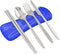 Reusable Travel Utensils with Case | Fork and Spoon Set with Knife, Chopsticks, Optional Reusable Straw – Office,