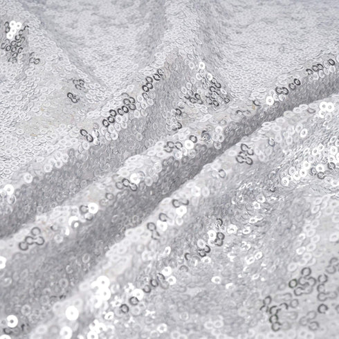YOUR SMILE Pack of 2 Luxury Series Silver Decorative Sequin & Satin Throw Pillow Covers, 18" x 18"