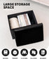 16.5"x12.6"x12.6" B FSOBEIIALEO Folding Storage Ottoman Cube Faux Leather Ottomans for Living Room, Bedroom, Home