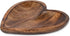 Decorative Mango Wood Heart Curved Bowl for Home Party Wedding Décor, Table Centerpieces (10" x 10" x 1.5")