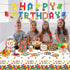 177 25 LINHAXM Pcs Building Block Birthday Party Supplies, Colorful Plates, Napkins, Cups, Tablecloth, Banner for Boys