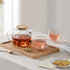 CnGlass Glass Teapot, Stovetop Safe, 30.4oz Clear Teapot with Removable Filter Spout for Loose Leaf Tea