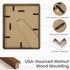 Dreamland 8x10 5x7, 8 10 Picture Frame with Mat for USA-Sourced Natural Walnut Wood Photo Frames with Resistant