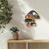 Cute Mushroom Decor, Wooden Floating Mushroom Shelf for Wall, Crystal Display Shelf Rock Gem Stone Display Shelf Wall