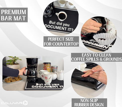 Countertop 18x12in, But did You Document It Sign Premium Silicone Bar Mats for But Did You Document It Desk Sign Funny