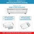 KESOL Sturdy 304 Stainless Steel Utensil Drying Rack Basket Holder with Hooks, 3 Divided Compartments, Rust Proof