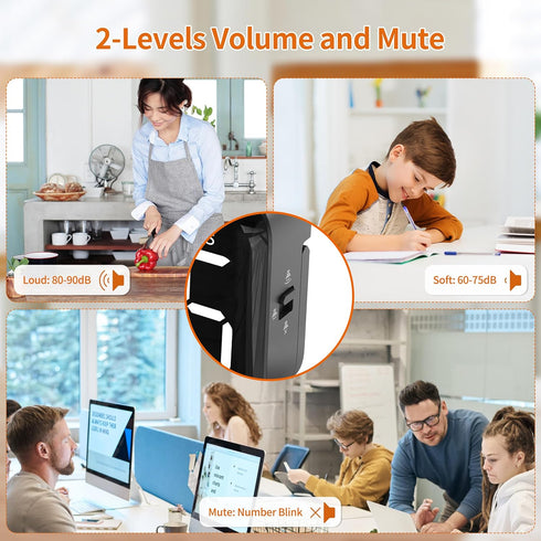 VOCOO Magnetic Kitchen Timer for Cooking with Count Up Countdown, Digital Timer with Large Display, Battery Powered