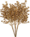 Christmas Artificial Flowers, Golden Baby Breath Gypsophila Plastic Plant Fake Plants for Wedding and Home Decoration