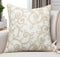 Maurice Scroll Embroiderd Decorative Square Accent Throw Pillow Cover - Sofa, Chair,