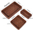 Rattan Serving Tray, Rectangular Woven Tray, Natural Wicker Decorative Baskets for Kitchen, Bathroom, Tabletop (Dark