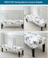 Kitchen,02 CRFATOP Printed Dining Bench Cover Rectangle Bench Seat Cushion Slipcovers Stretch Removable Washable