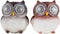 Yard Décor, Solar Outdoor LED Light and Battery Operated Statue for Garden, Patio, Lawn, Owl Set of 2