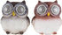 Yard Décor, Solar Outdoor LED Light and Battery Operated Statue for Garden, Patio, Lawn, Owl Set of 2