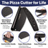 KitchenStar 16-Inch Pizza Cutter Rocker Blade - Sharp Stainless Steel Slicer Knife, Large Black Nonstick