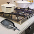 LIANYU Black Spoon Rest for Kitchen Counter, Stainless Steel Holder for Stove Top, Heavy Duty, Dishwasher Safe