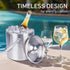 DRAMNYO 3L DREAMYO Double Wall Insulated Stainless Steel Ice Bucket with Scoop for Cocktail Bar,Metal Ice Bucket