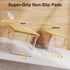 WBKATN 2 Pack Trash Bag Holder with Bamboo Lid, Stackable Acrylic Trash Bag Dispenser Roll Holder Under Sink, Plastic
