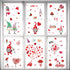 149Pcs Valentine's Day Window Clings Decorations - Heart Decal Party Ornaments, Removable Vinyl Stickers