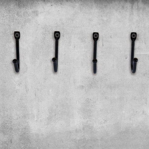Antrader Early American Single Iron Hooks, Decorative Colonial Wall Key Coat Hanger, Pack of 10