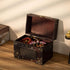 Rustic Studded Index/Recipe Card Box with Antiqued Latch, Large