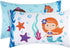 Everyday Kids 2-Pack Standard Size Pillowcases, 20 x 26”, 100% Soft Microfiber, Mermaid